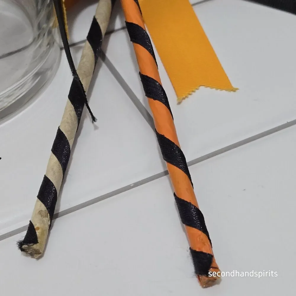 Halloween Lollipop Ornaments Set of 4 Orange Black
